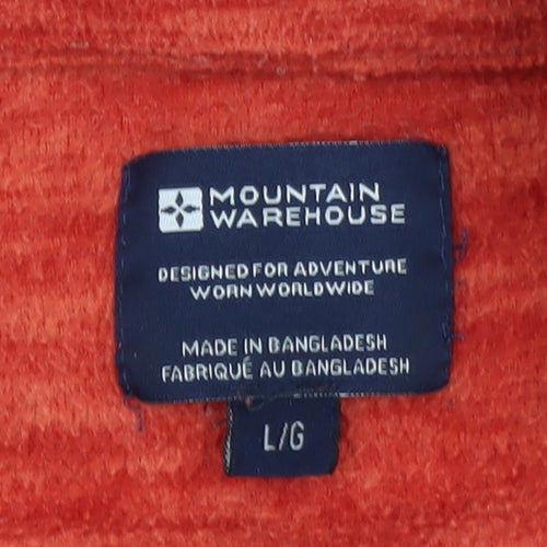 Mountain Warehouse Mens Red 1/2 Zip Fleece Sweatshirt Size L Outdoor