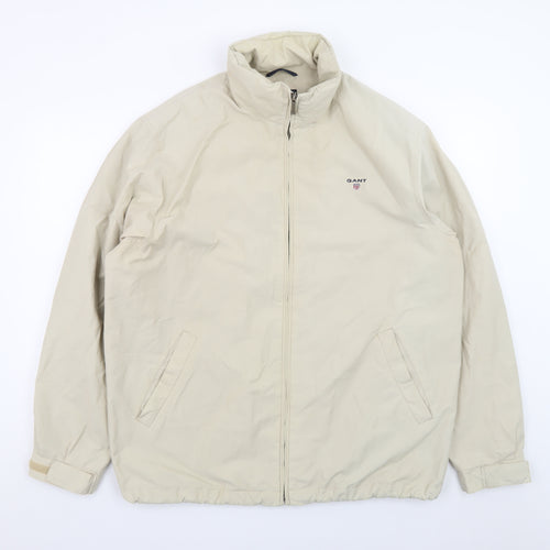 GANT Men's Beige XL Windbreaker Jacket Lightweight Casual