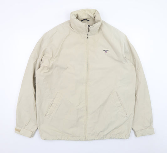 GANT Men's Beige XL Windbreaker Jacket Lightweight Casual