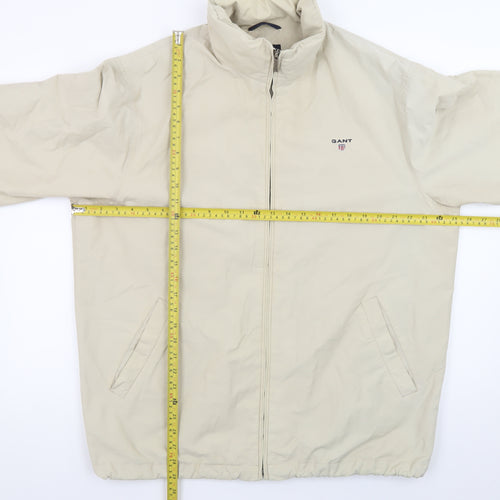 GANT Men's Beige XL Windbreaker Jacket Lightweight Casual