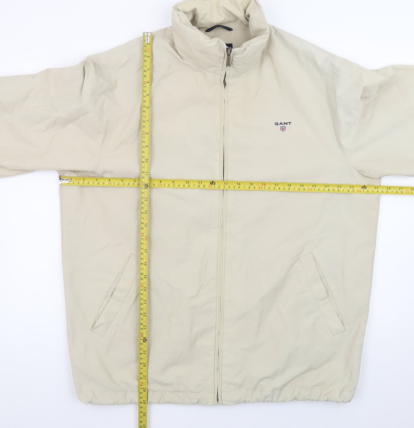 GANT Men's Beige XL Windbreaker Jacket Lightweight Casual