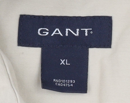 GANT Men's Beige XL Windbreaker Jacket Lightweight Casual