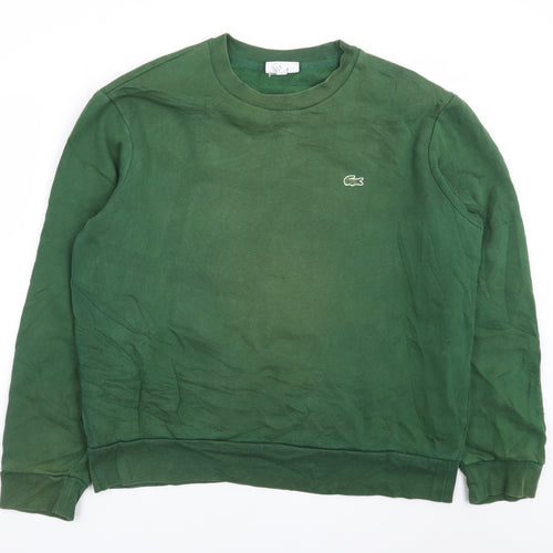 Lacoste Men's Green Classic Fit Crew Neck Sweatshirt XL