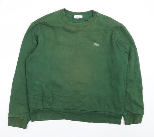 Lacoste Men's Green Classic Fit Crew Neck Sweatshirt XL