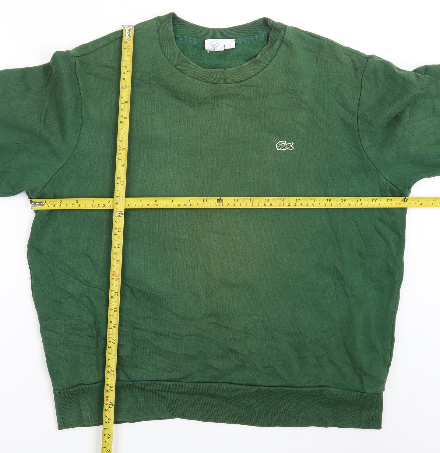 Lacoste Men's Green Classic Fit Crew Neck Sweatshirt XL