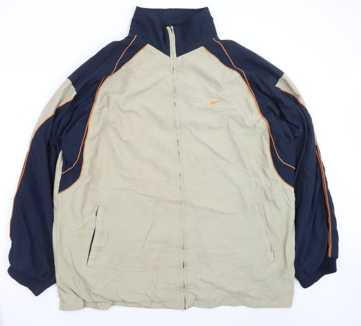 Nike Men’s Beige & Navy 2XL Sports Windbreaker Jacket