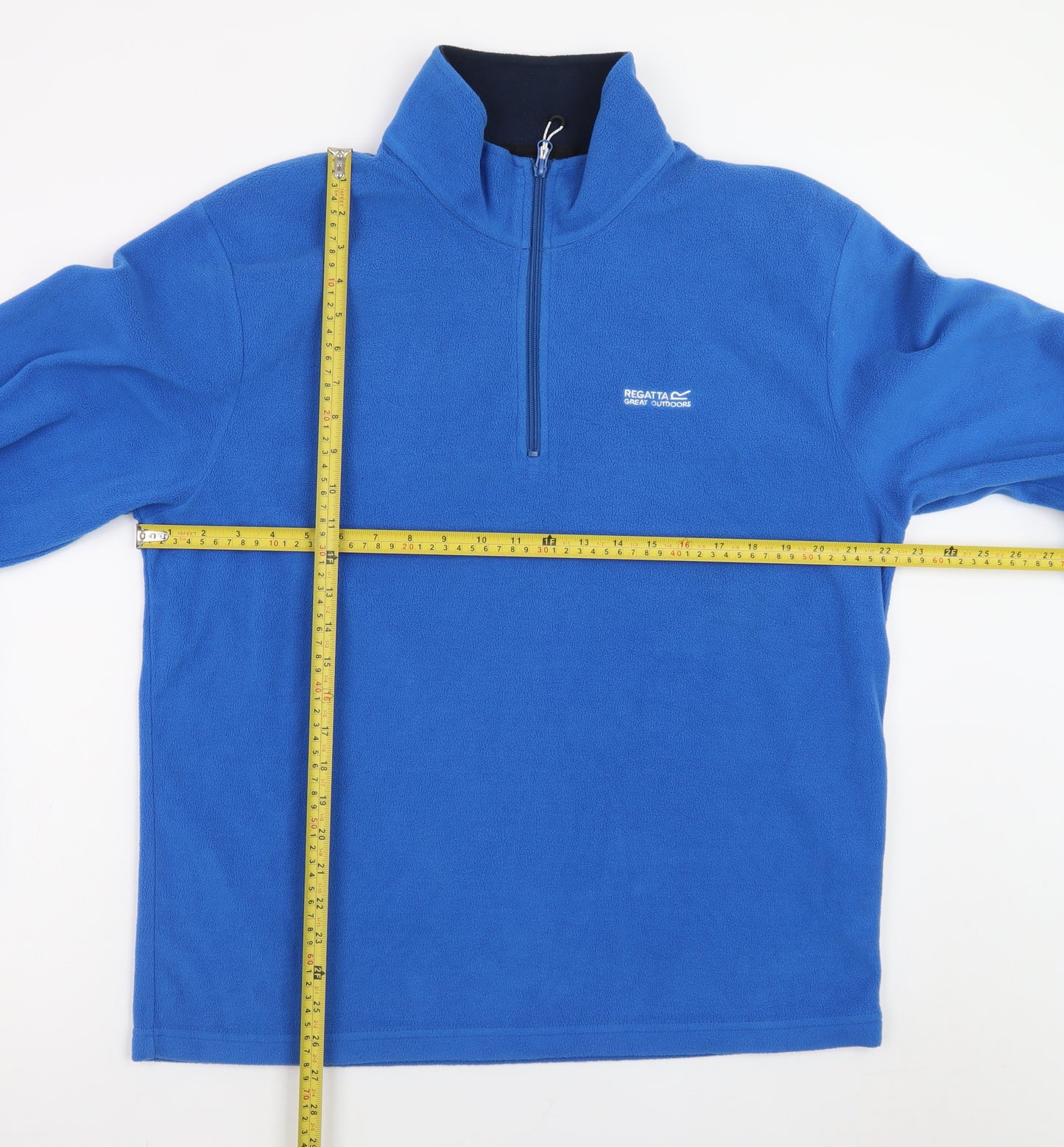 Regatta Mens Blue 1/4 Zip Fleece Sweatshirt Size L Outdoor Pullover