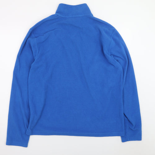 Regatta Mens Blue 1/4 Zip Fleece Sweatshirt Size L Outdoor Pullover