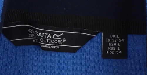 Regatta Mens Blue 1/4 Zip Fleece Sweatshirt Size L Outdoor Pullover