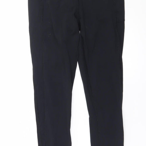 USA Pro Women's Black Ankle Leggings Size 12 Stretch Workout