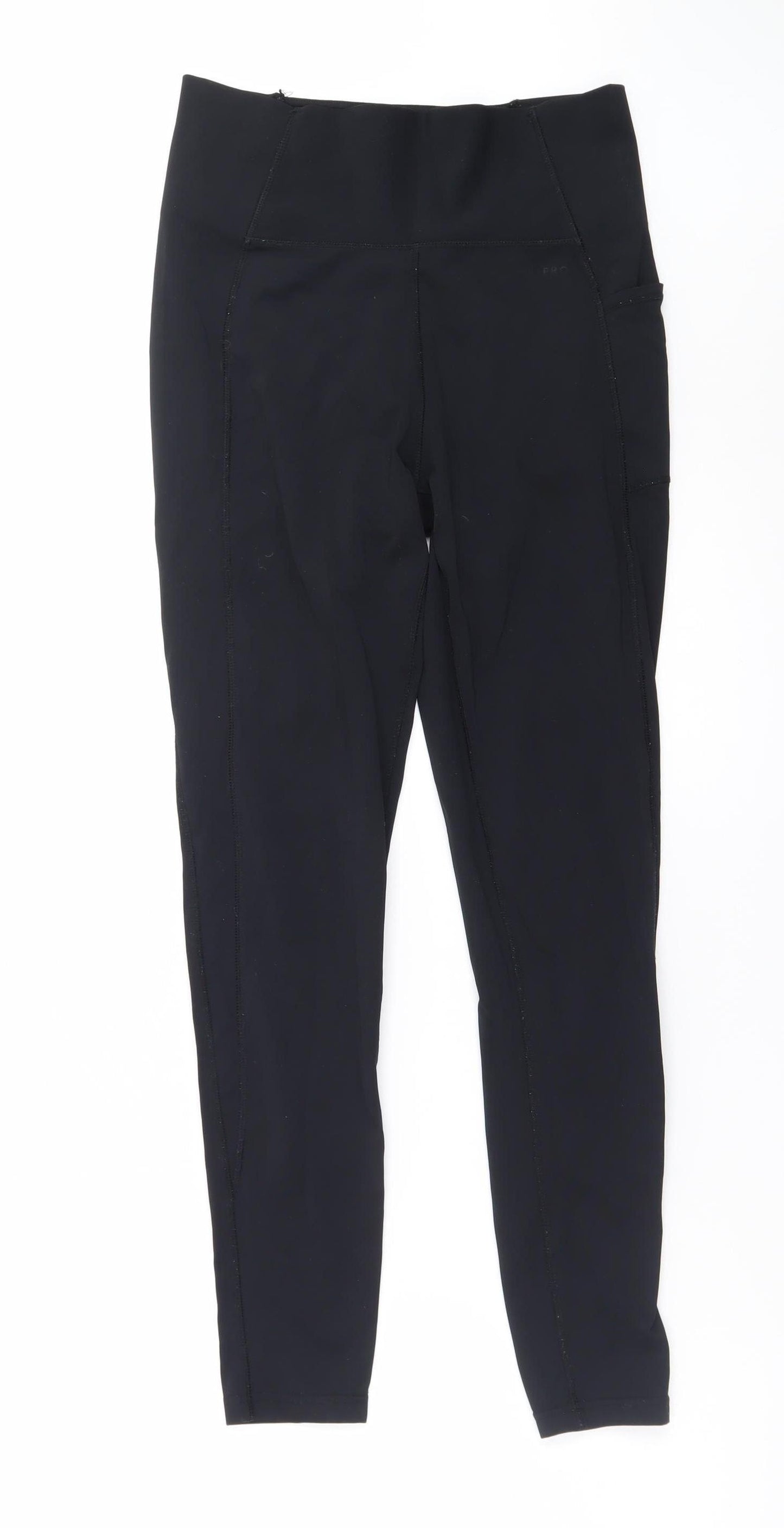 USA Pro Women's Black Ankle Leggings Size 12 Stretch Workout