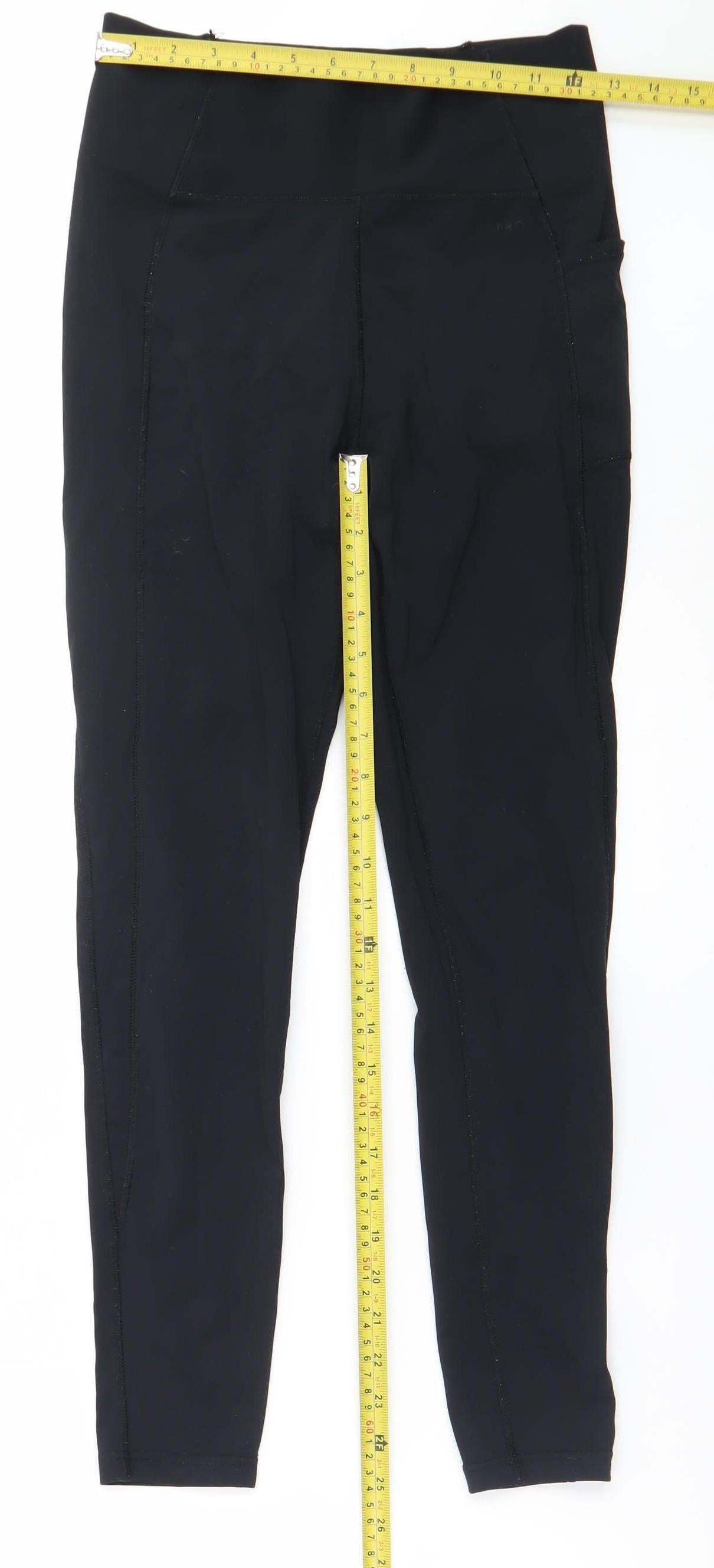 USA Pro Women's Black Ankle Leggings Size 12 Stretch Workout
