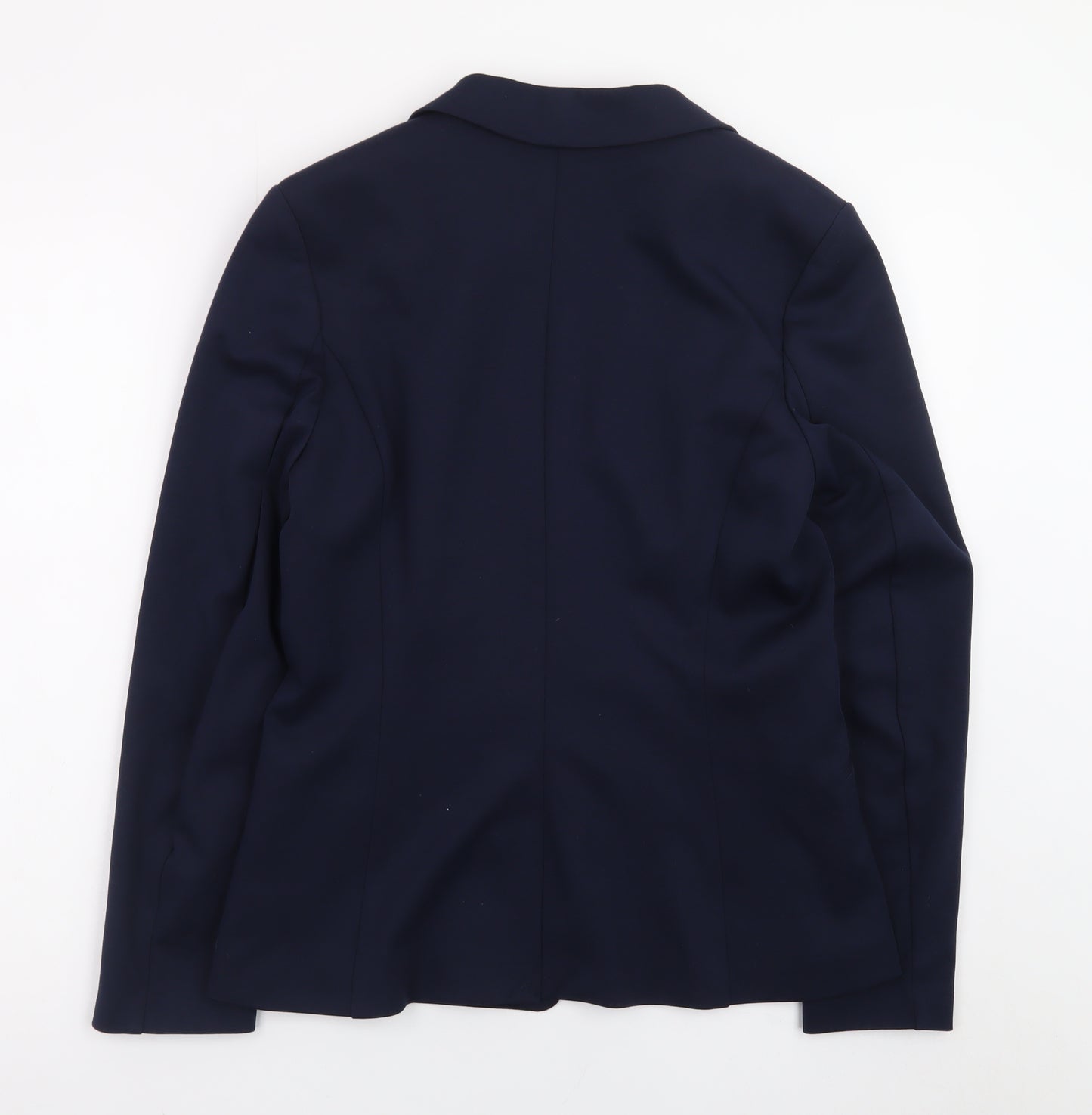 H&M Women's Blue Regular Fit Single-Breasted Blazer Size 12
