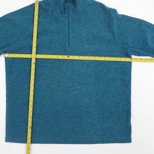 Mountain Warehouse Women Blue L 1/2 Zip Pullover Sweatshirt