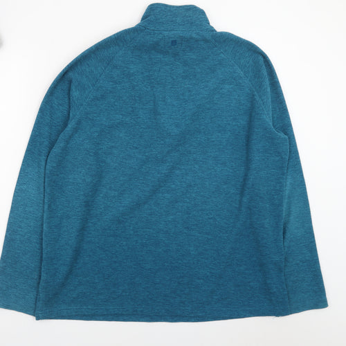 Mountain Warehouse Women Blue L 1/2 Zip Pullover Sweatshirt