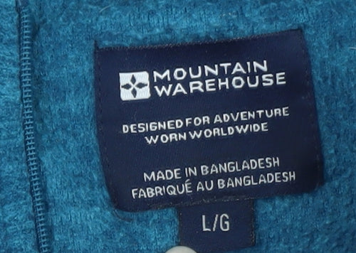 Mountain Warehouse Women Blue L 1/2 Zip Pullover Sweatshirt