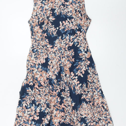 Apricot Women’s Multicoloured Floral A-Line Sleeveless Dress UK 12