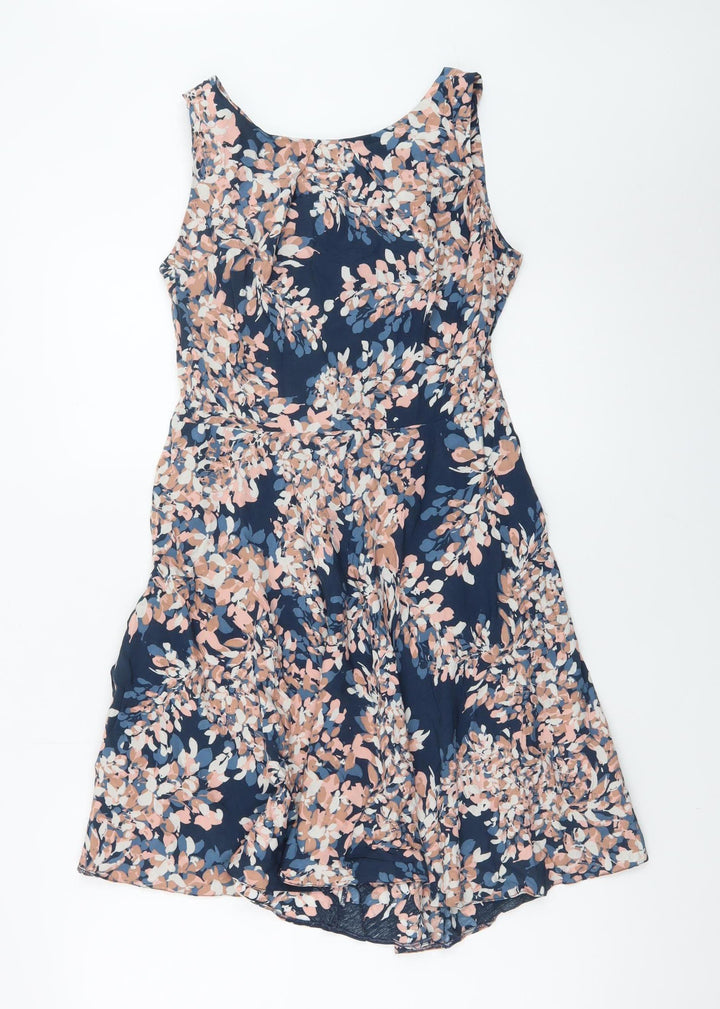 Apricot Women’s Multicoloured Floral A-Line Sleeveless Dress UK 12