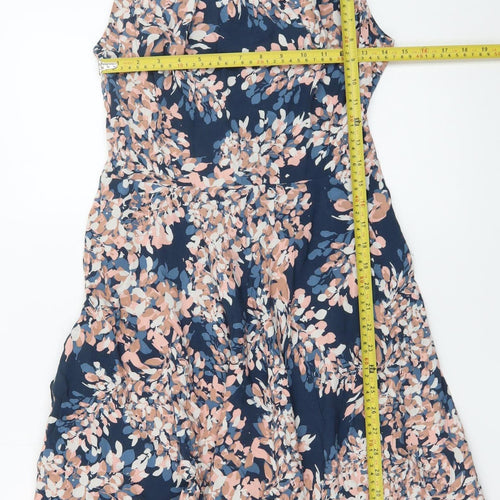 Apricot Women’s Multicoloured Floral A-Line Sleeveless Dress UK 12