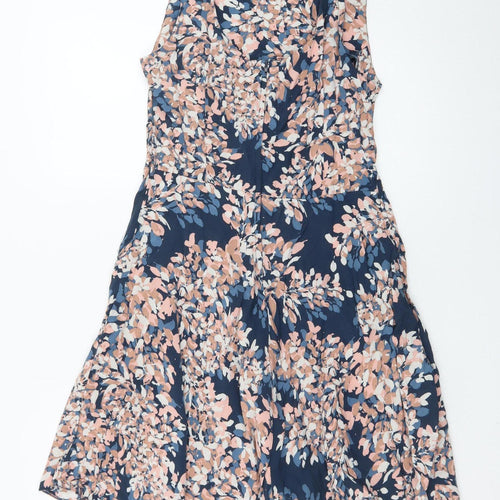 Apricot Women’s Multicoloured Floral A-Line Sleeveless Dress UK 12