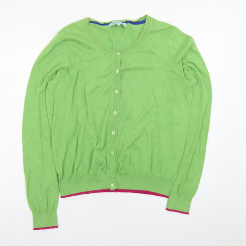 Dickins & Jones Women Green L Cardigan Knit Long Sleeve Jumper