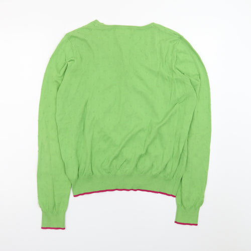 Dickins & Jones Women Green L Cardigan Knit Long Sleeve Jumper