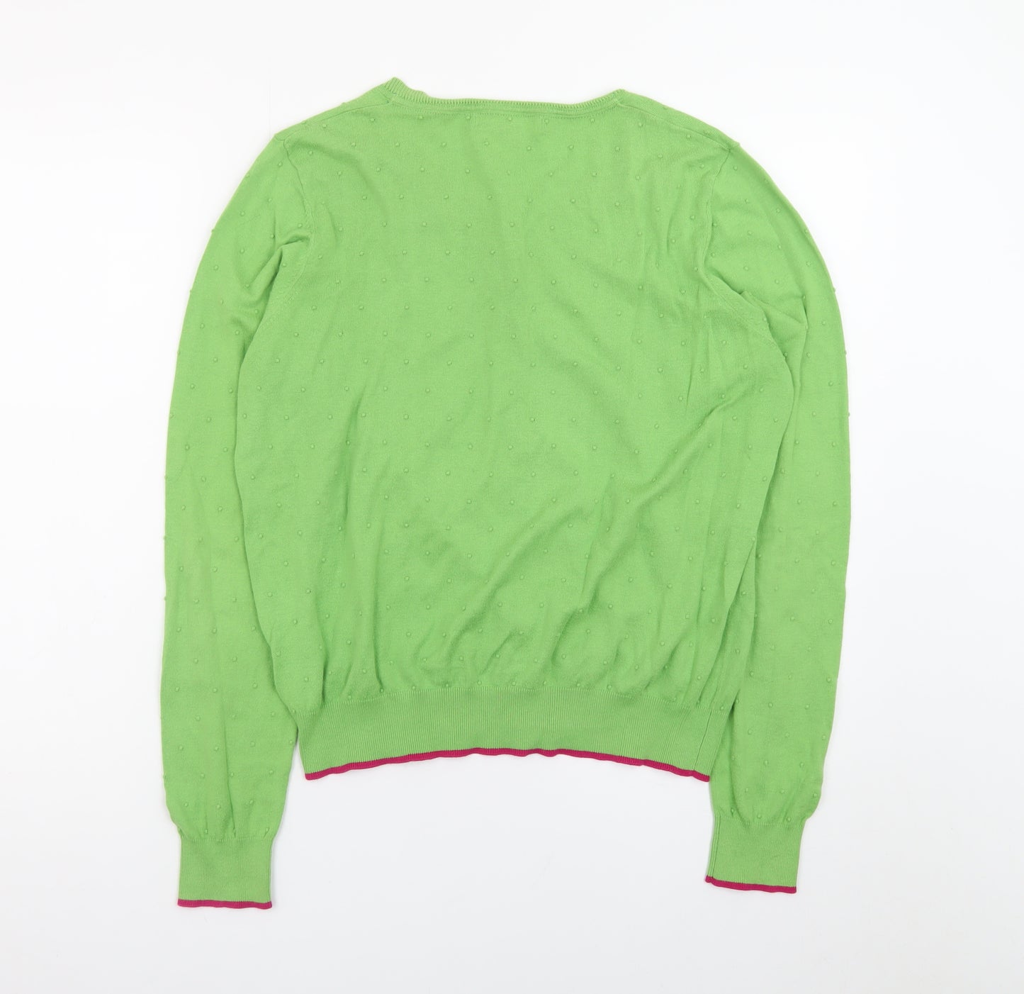 Dickins & Jones Women Green L Cardigan Knit Long Sleeve Jumper