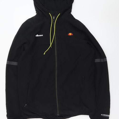 Ellesse Men's Black S Softshell Windbreaker Hooded Jacket
