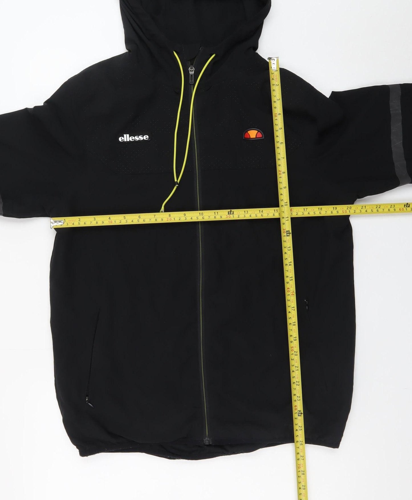 Ellesse Men's Black S Softshell Windbreaker Hooded Jacket