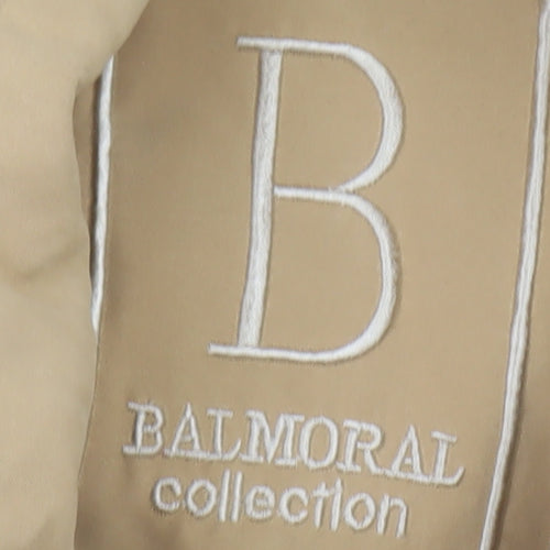 Balmoral Collection Women Beige Hooded Parka Coat Size 12 Polyester