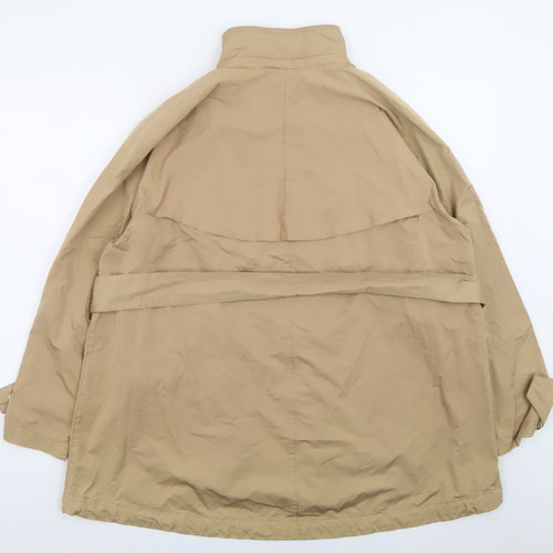 Zara Women Beige Mid-Length Belted Trench Coat Size S