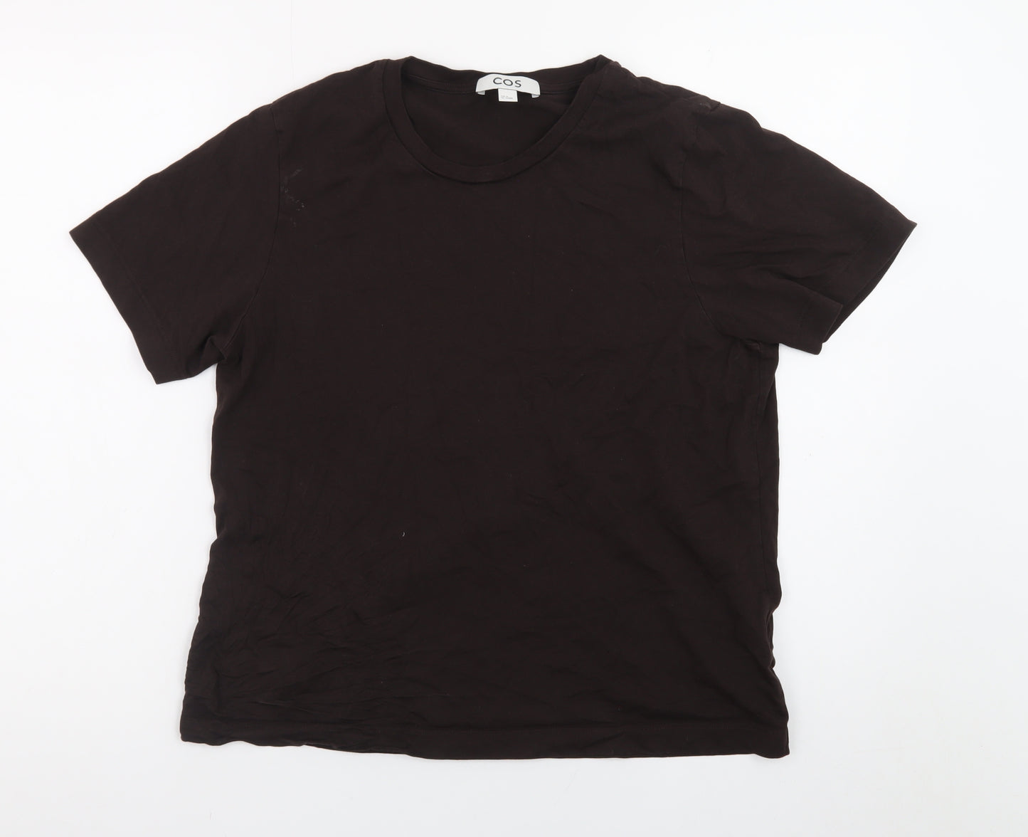 COS Womens Black Cotton Basic T-Shirt Size 12