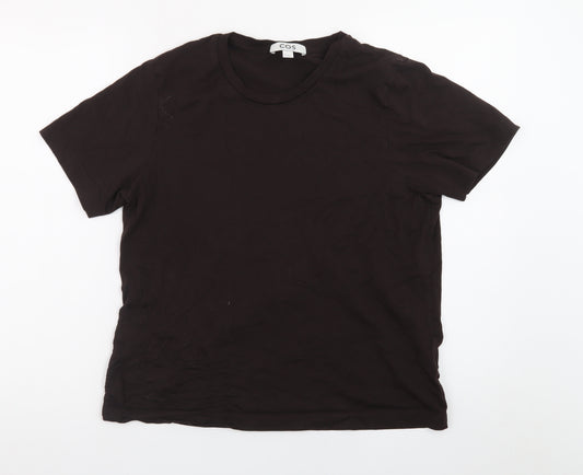 COS Womens Black Cotton Basic T-Shirt Size 12