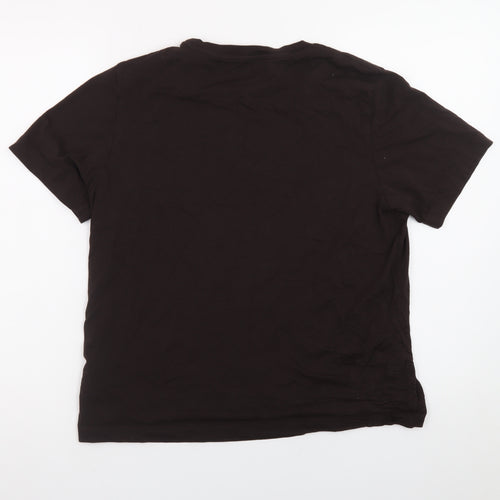 COS Womens Black Cotton Basic T-Shirt Size 12