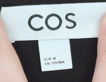 COS Womens Black Cotton Basic T-Shirt Size 12