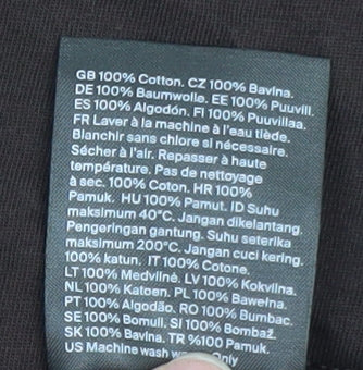 COS Womens Black Cotton Basic T-Shirt Size 12