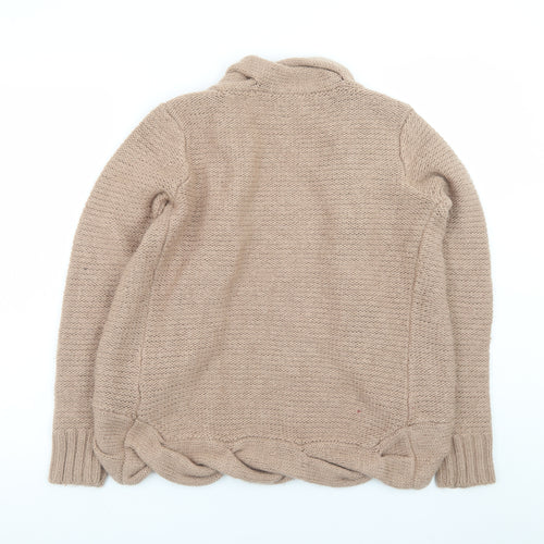 365 Sunshine Women's Beige Knit Cardigan Jumper Size M