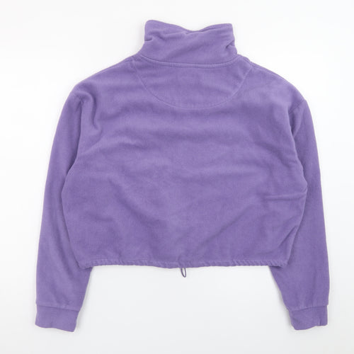 Brave Soul Women’s Purple Fleece 1/4 Zip Pullover Sweatshirt Size S