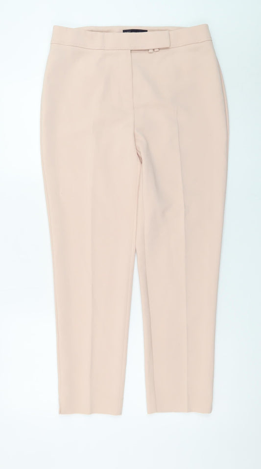Marks and Spencer Women’s Beige Cropped Slim Trousers Size 12