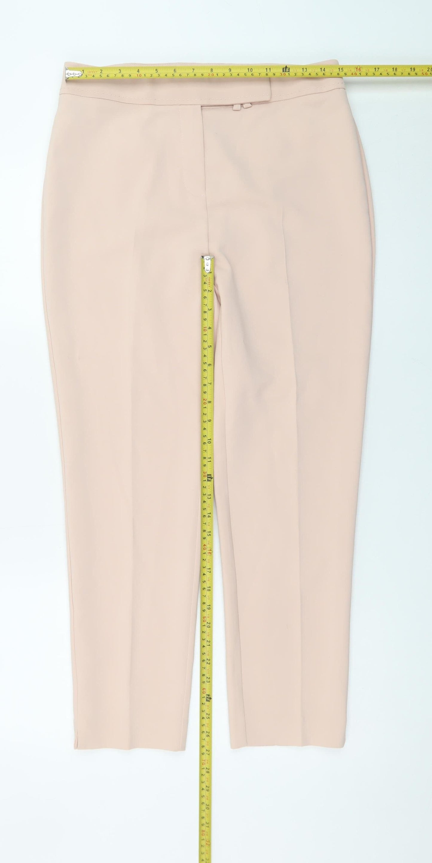 Marks and Spencer Women’s Beige Cropped Slim Trousers Size 12