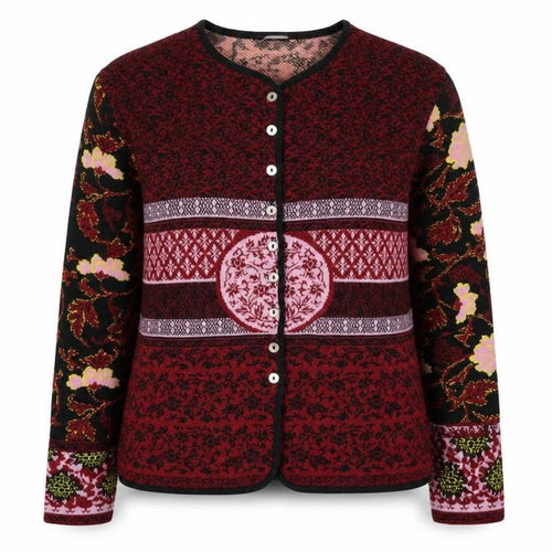 Alain Manoukian Women’s Multicoloured Floral Cardigan Size 22 Wool Blend