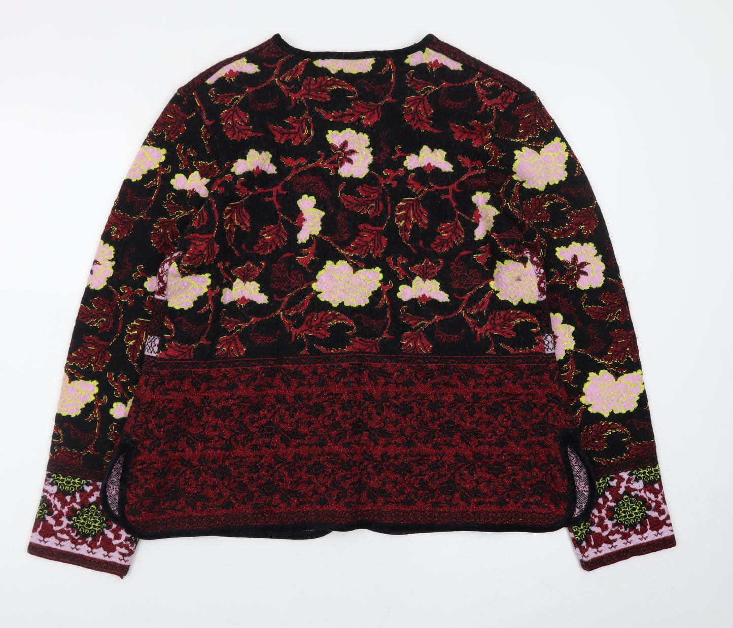 Alain Manoukian Women’s Multicoloured Floral Cardigan Size 22 Wool Blend