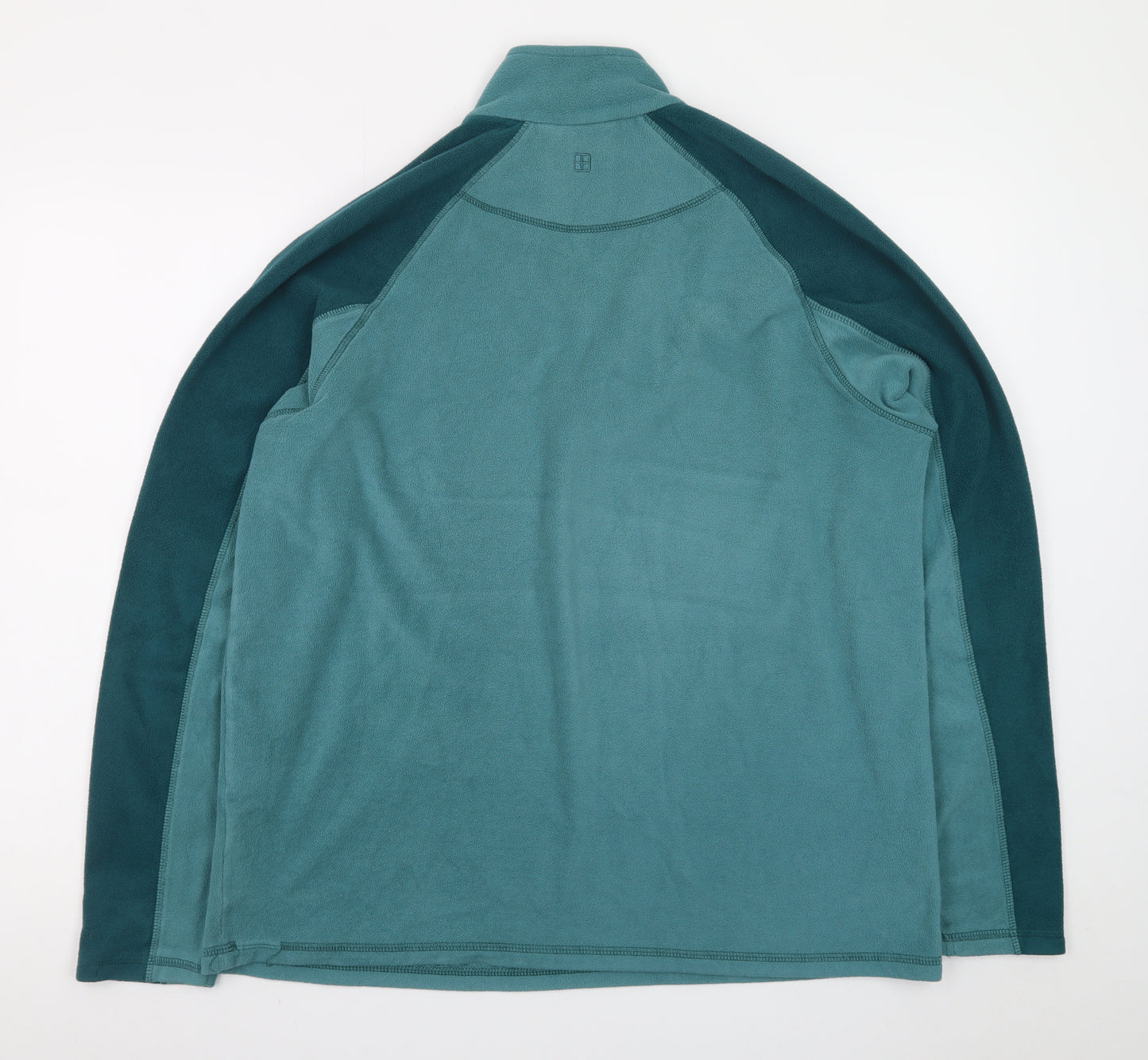 Mountain Warehouse Men’s Green Fleece 1/4 Zip Pullover Sweatshirt L