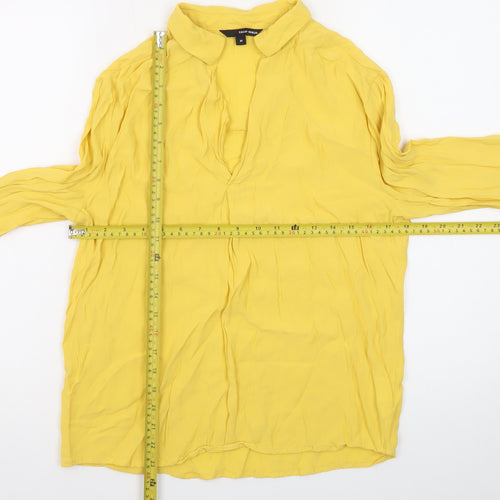 Tally Weijl Women's Yellow Tunic Blouse Long Sleeve Size M