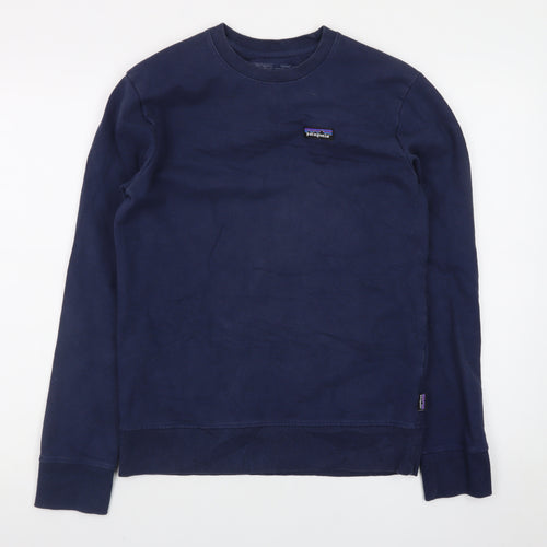 Patagonia Men's Blue Regular Fit Long Sleeve Crew Neck Sweatshirt S