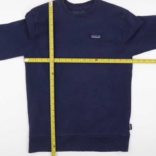 Patagonia Men's Blue Regular Fit Long Sleeve Crew Neck Sweatshirt S