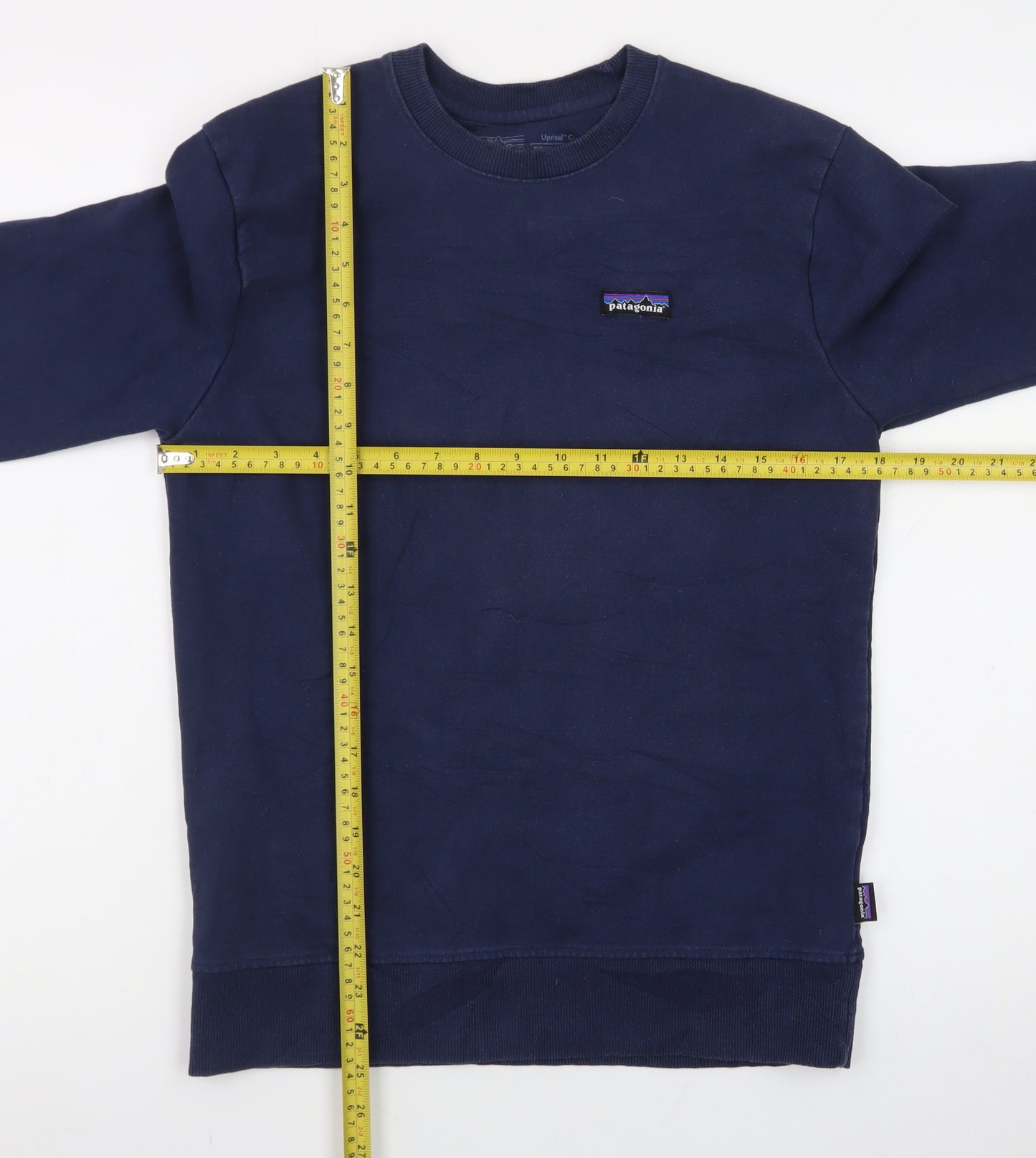 Patagonia Men's Blue Regular Fit Long Sleeve Crew Neck Sweatshirt S