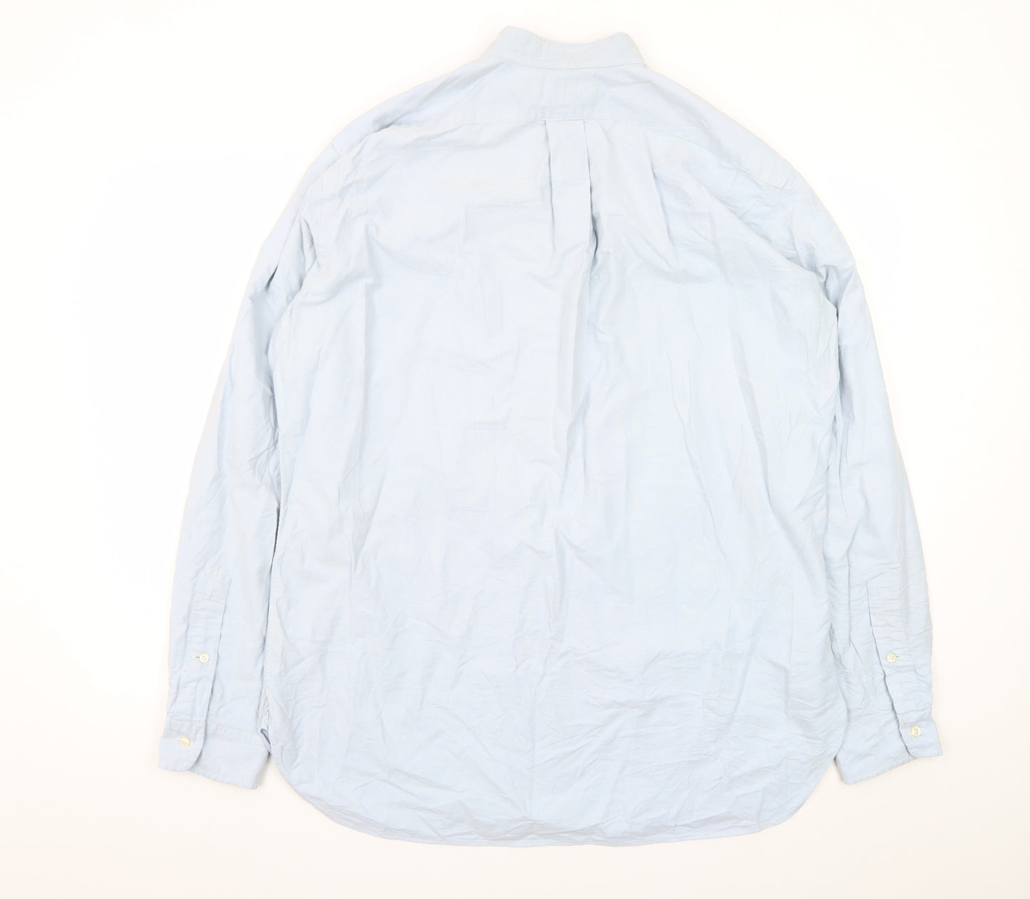 Ralph Lauren Men's Blue Classic Fit Cotton Button-Up Shirt Size 16