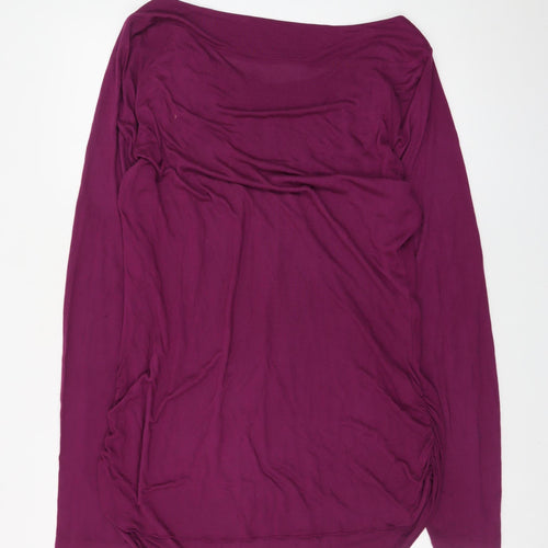 Its Women Purple Beaded Embroidered Long Sleeve Shift Dress M
