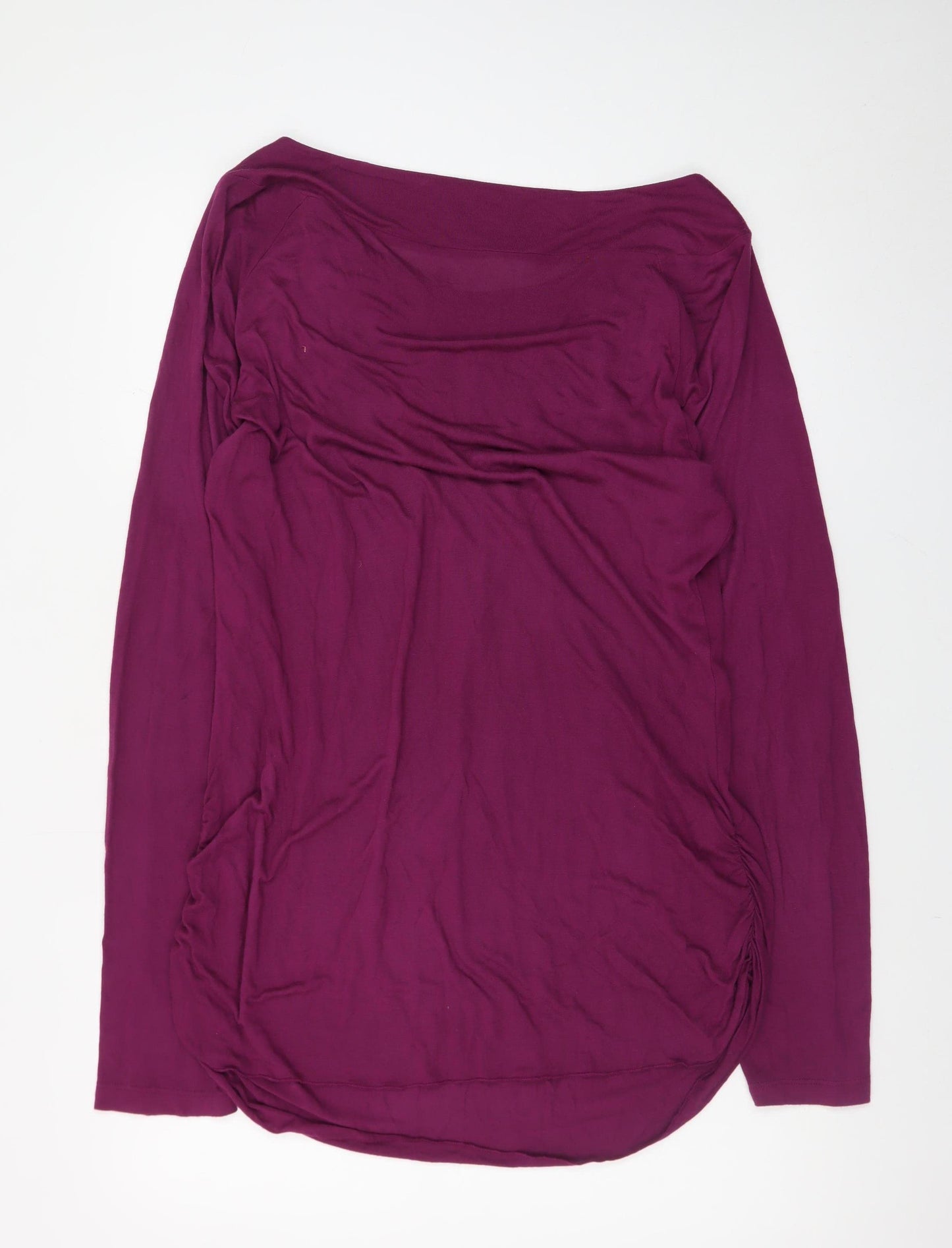 Its Women Purple Beaded Embroidered Long Sleeve Shift Dress M